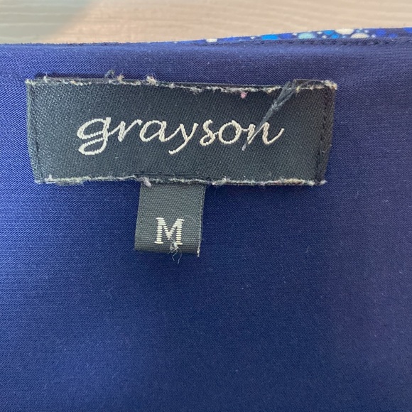 Grayson Dress Midi Split Flutter Sleeve elastic waistband scoop neckline Size M - Picture 3 of 7